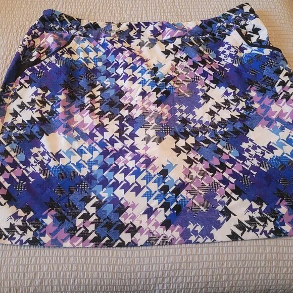 EPNY Multi Textural Houndstooth Print Golf Skort- XXL - Picture 2 of 4